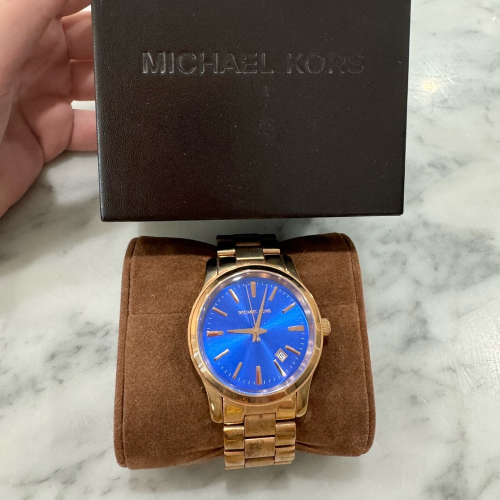Michael kors blue face watch